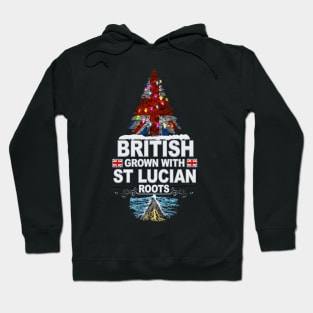 British Grown With St Lucian Roots - Gift for St Lucian With Roots From St Lucia Hoodie